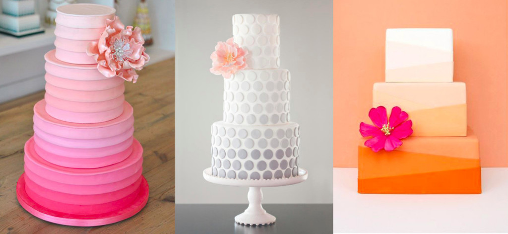 tort weselny dekoracja Ombre