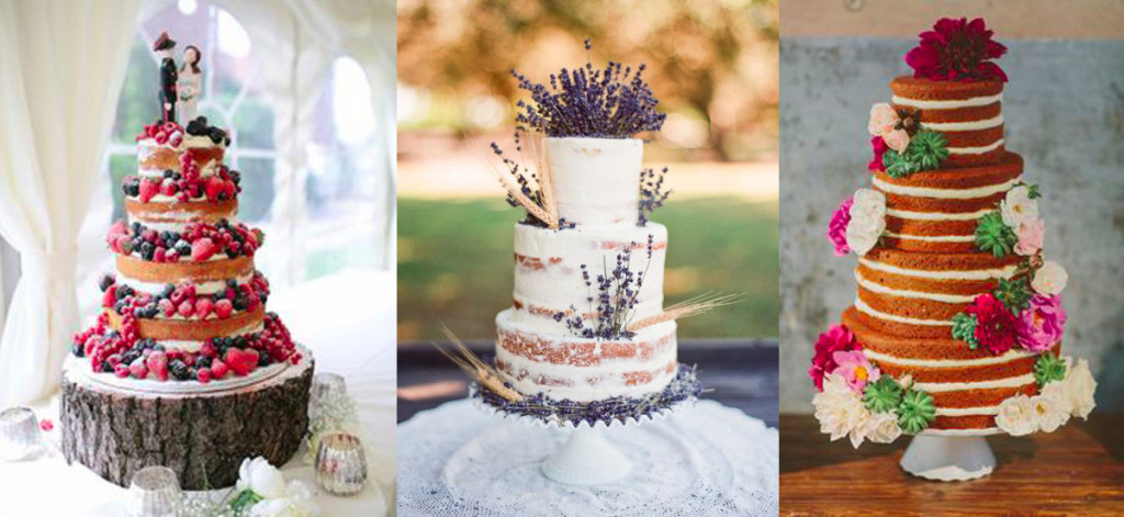 tort weselny naked cake