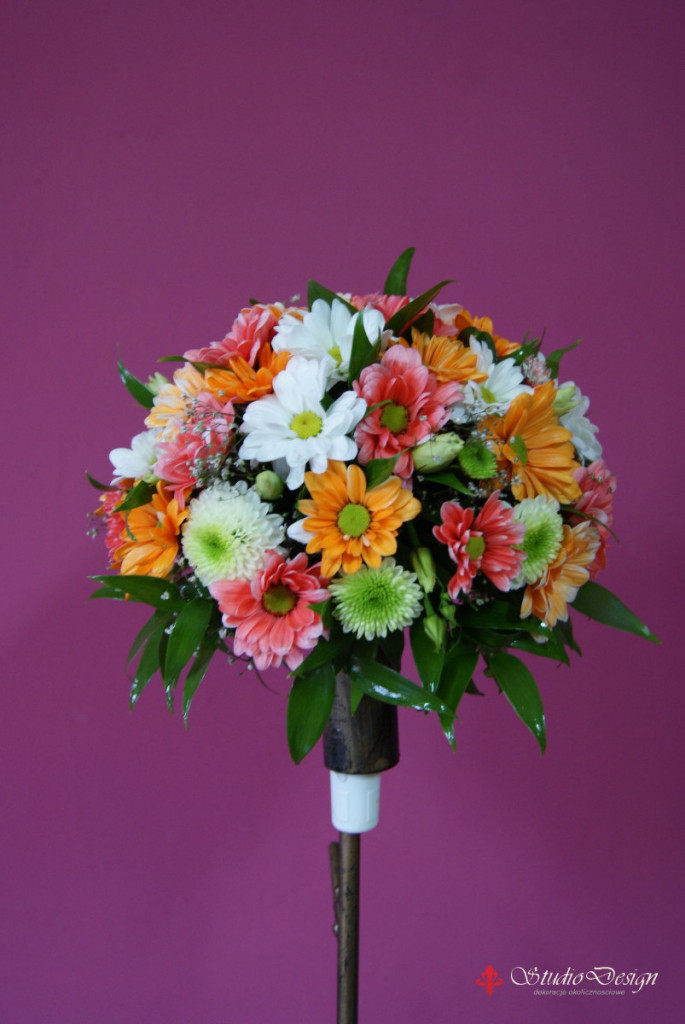 Kolorowy bukiet panny młodej 2014