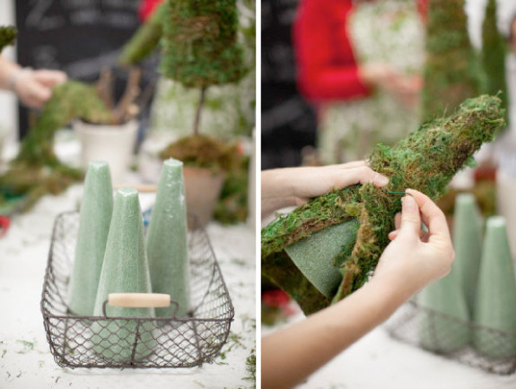 choinki z mchu zrób to sam