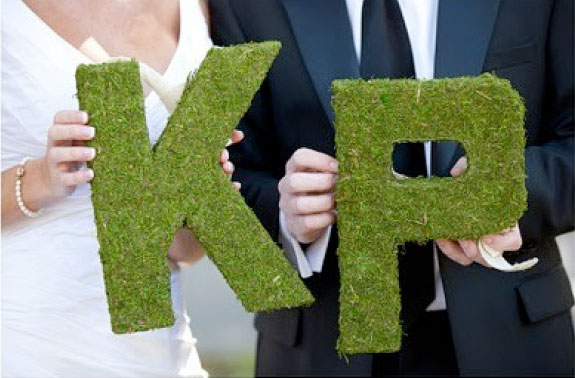 Inicjały Pary Młodej zrób to sam