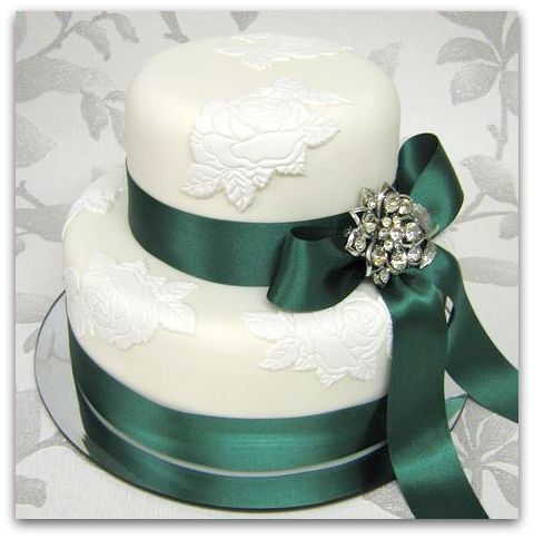 Tort weselny Dreamwedding.pl szmaragdowy tort weselny