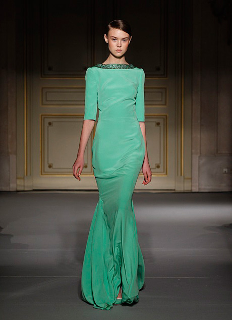 Kolekcja Georges Hobeika szmaragdowa suknia ślubna