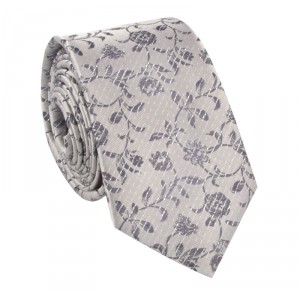 slubny-krawat-w-kwiaty-popielaty
