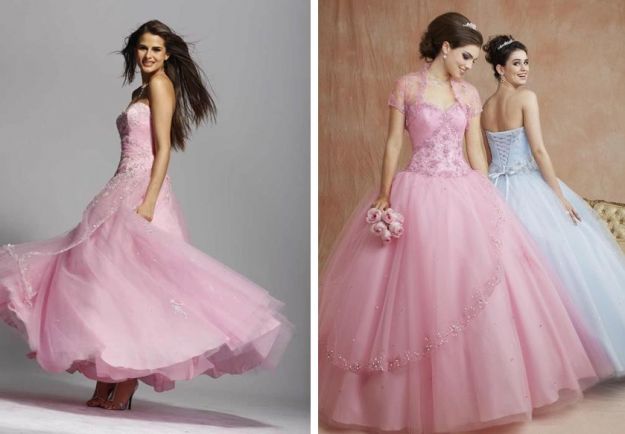 suknie pudrowy róż