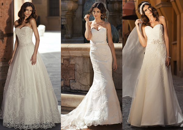 Suknie ślubne z dekoltem w serduszko Suknie ślubne z dekoltem w serduszko