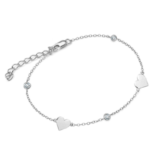 srebrna bransoletka YES