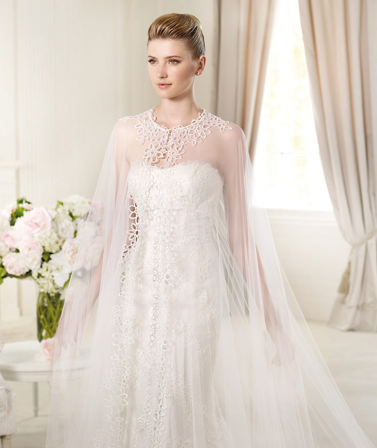 suknia ślubna z narzutką