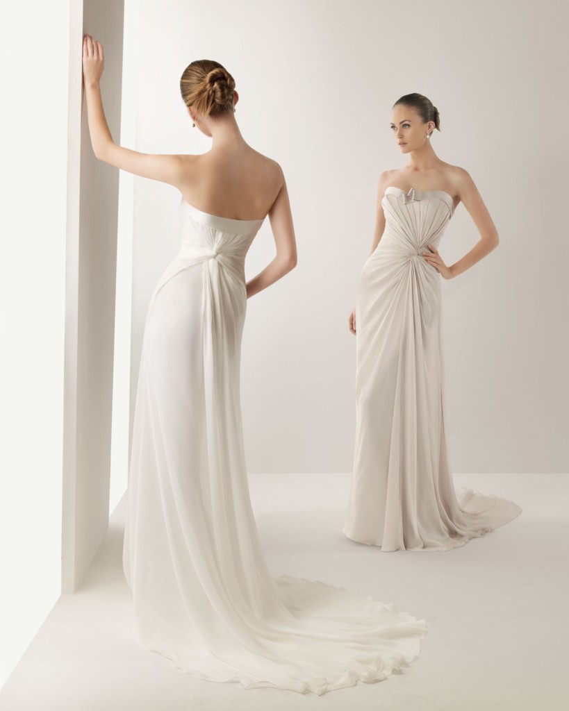 suknia ślubna kolumna