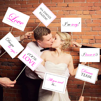 tabliczki ze zdjeciami fotobudka