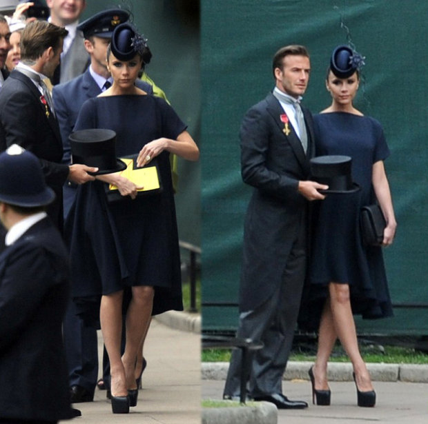 Victoria i David Beckham królewski ślub Kate Middleton
