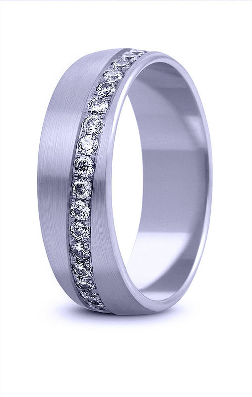 obrączka ślubna z białego złota Jubiler Niewęgłowski