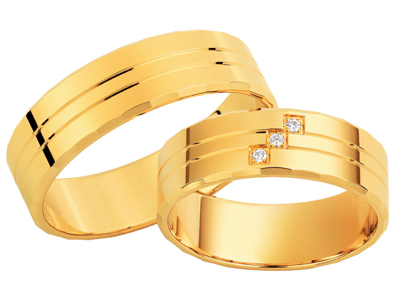 obrączki ślubne z żółtego złota apart