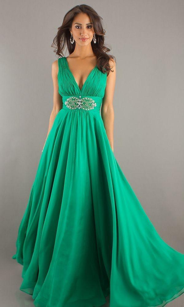 zielona suknia maxi